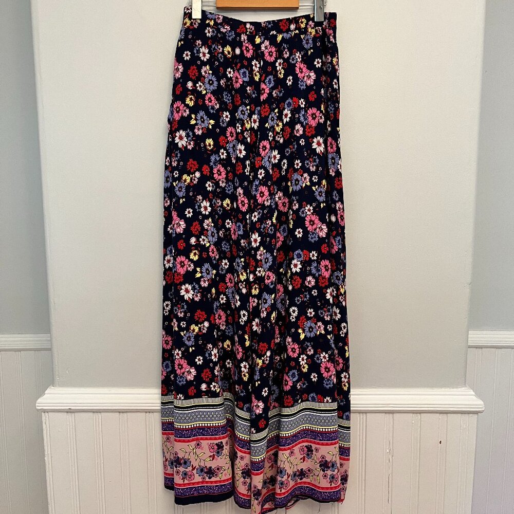 Lulus High Rise Floral Boho Wide Leg Pant, Size Large - Picture 3 of 12